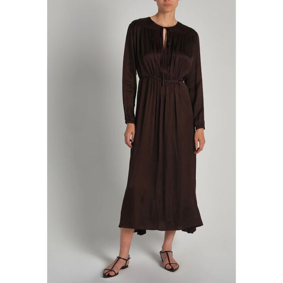 SAINT ART August Belted Maxi Dress in Chestnut Brown‎ Medium - Picture 1 of 7
